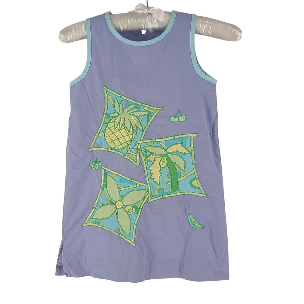 Lilly Pulitzer Vintage Macadamia Nuthouse girls dress purple Size 6